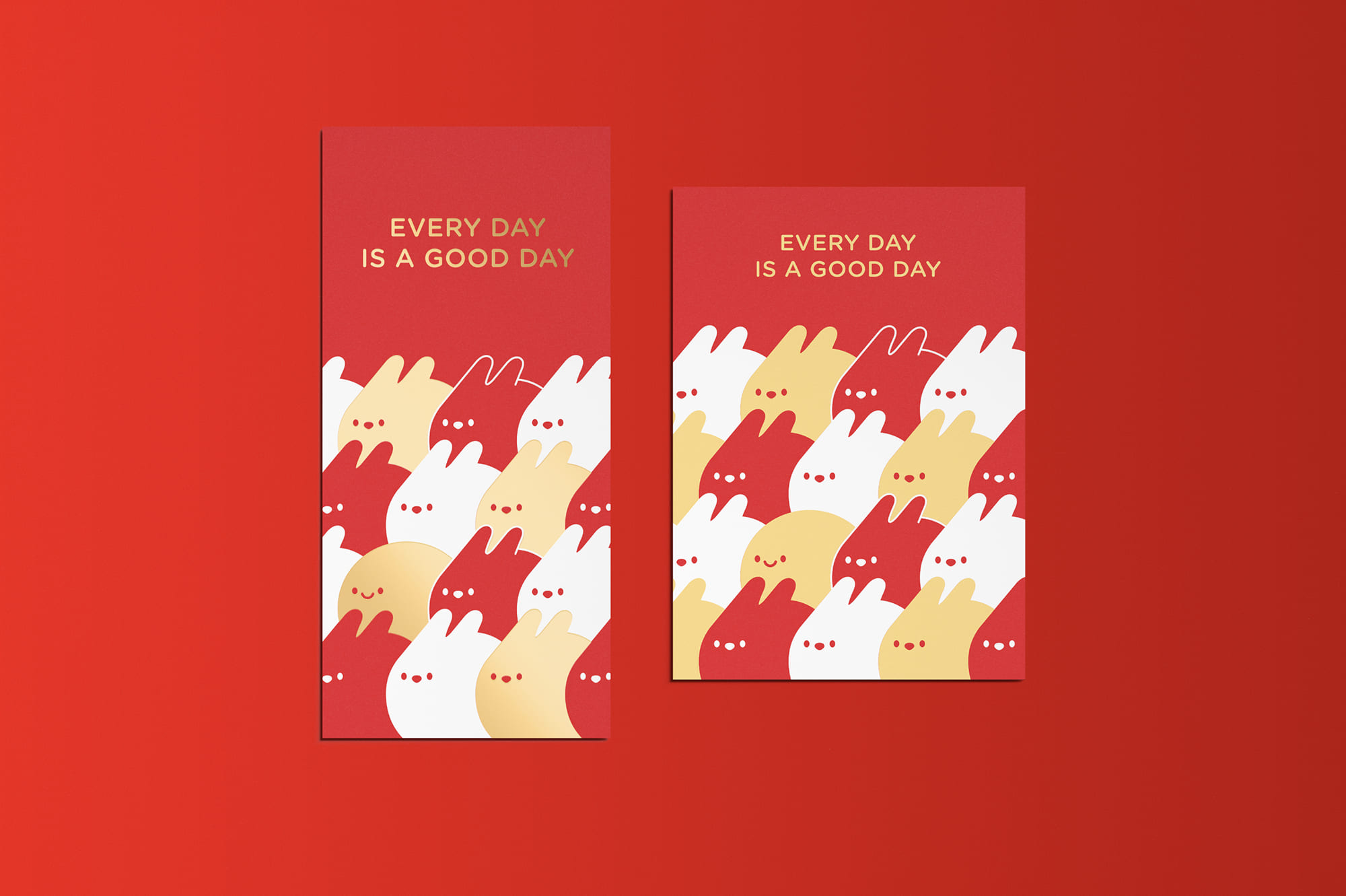 2023兔年紅包袋明信片設計